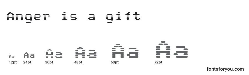 Anger is a gift Font Sizes