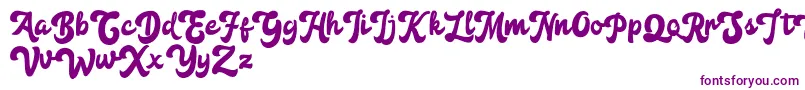 Anggada FREE-Schriftart – Violette Schriften auf weißem Hintergrund