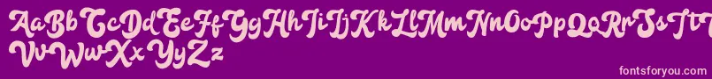 Anggada FREE Font – Pink Fonts on Purple Background