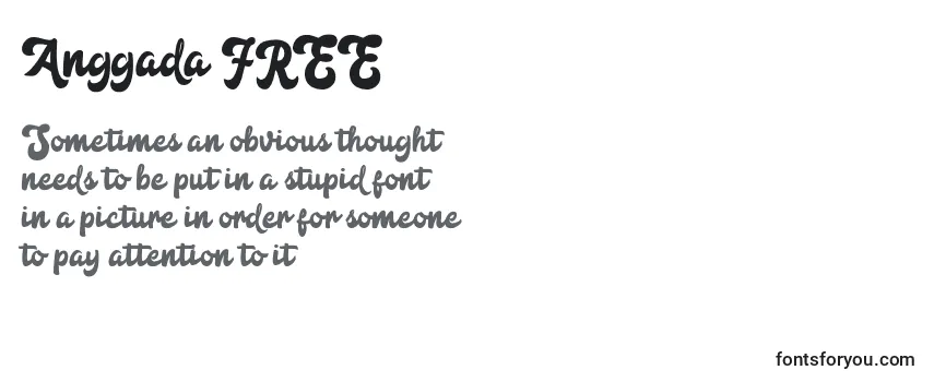 Review of the Anggada FREE (119638) Font