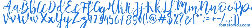 Anggelica Merona  -Schriftart – Blaue Schriften