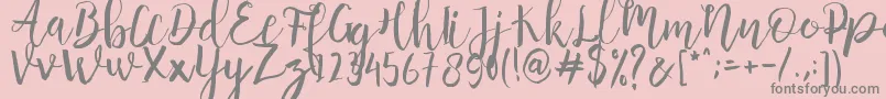 Anggelica Merona  -Schriftart – Graue Schriften auf rosa Hintergrund