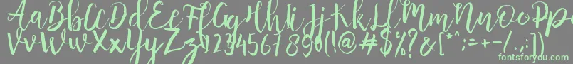 Anggelica Merona   Font – Green Fonts on Gray Background