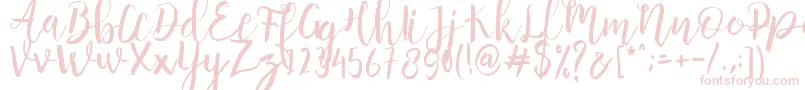 Anggelica Merona  -Schriftart – Rosa Schriften auf weißem Hintergrund