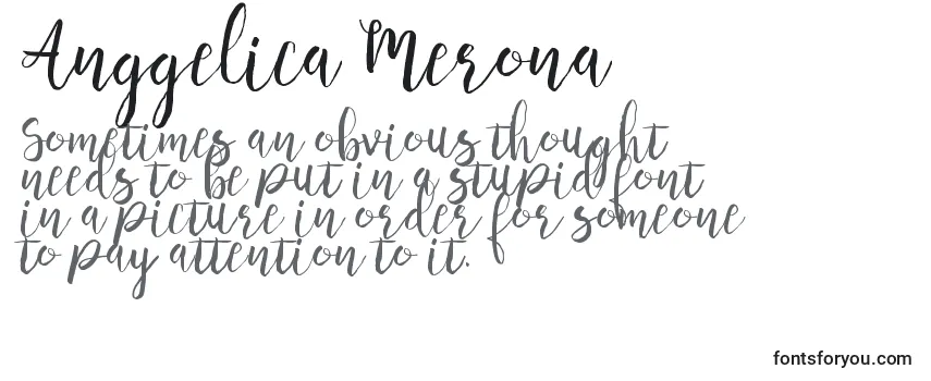 Überblick über die Schriftart Anggelica Merona  