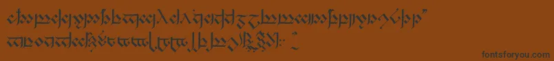 Tengwandagothic Font – Black Fonts on Brown Background