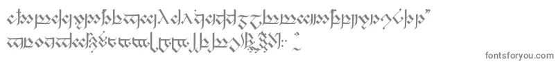 Tengwandagothic-Schriftart – Graue Schriften auf weißem Hintergrund