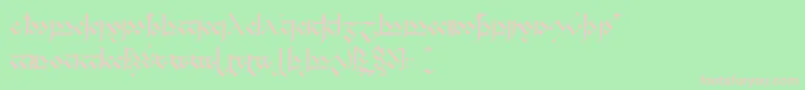 Tengwandagothic Font – Pink Fonts on Green Background