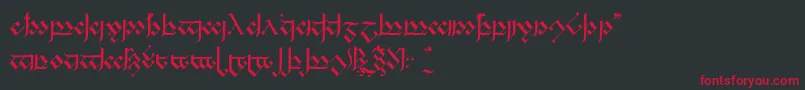 Tengwandagothic Font – Red Fonts on Black Background