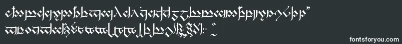 Tengwandagothic-Schriftart – Weiße Schriften