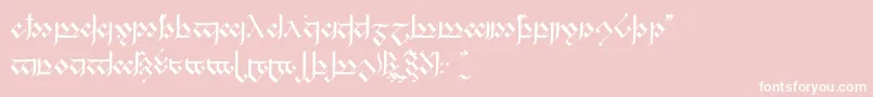 Tengwandagothic Font – White Fonts on Pink Background