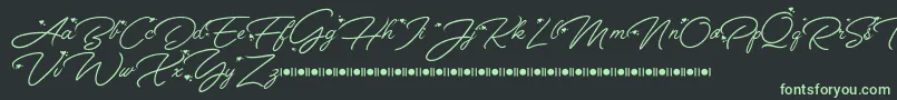 fuente Anggrek   Script Font Demo – Fuentes Verdes Sobre Fondo Negro