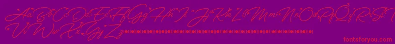 fuente Anggrek   Script Font Demo – Fuentes Rojas Sobre Fondo Morado