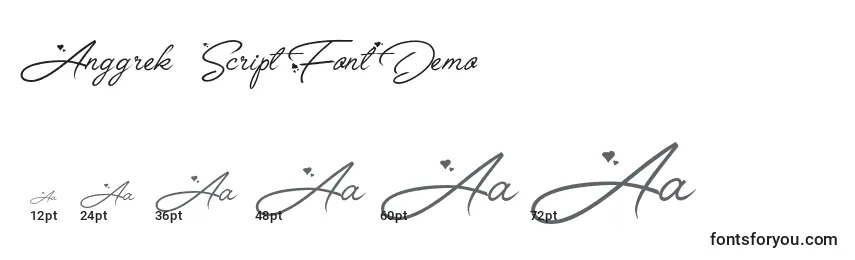 Anggrek   Script Font Demo Font Sizes