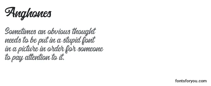 Schriftart Anghones