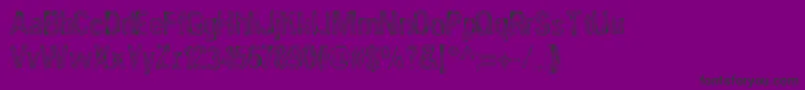 ANGIA   -fontti – mustat fontit violetilla taustalla