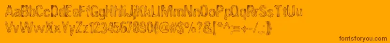 ANGIA    Font – Brown Fonts on Orange Background