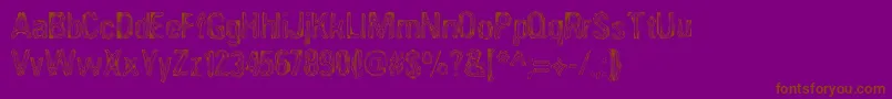 ANGIA    Font – Brown Fonts on Purple Background