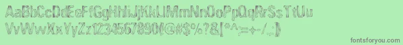 ANGIA    Font – Gray Fonts on Green Background