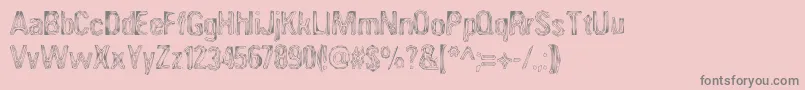 ANGIA    Font – Gray Fonts on Pink Background