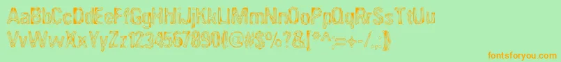 ANGIA    Font – Orange Fonts on Green Background