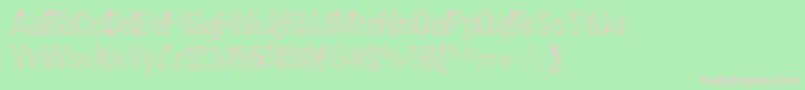 ANGIA    Font – Pink Fonts on Green Background