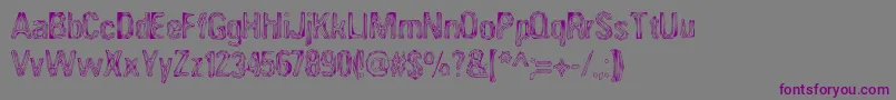 ANGIA   -fontti – violetit fontit harmaalla taustalla