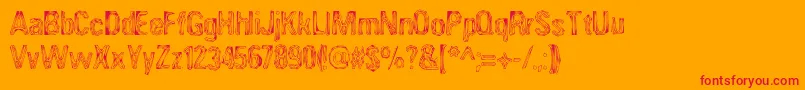 ANGIA    Font – Red Fonts on Orange Background