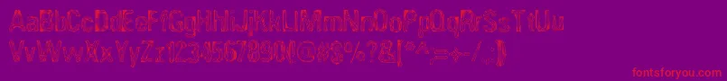 ANGIA   -Schriftart – Rote Schriften auf violettem Hintergrund