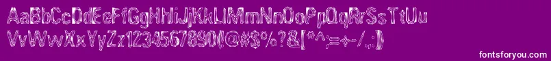 ANGIA    Font – White Fonts on Purple Background