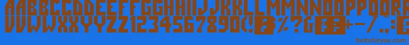 Angle Font – Brown Fonts on Blue Background