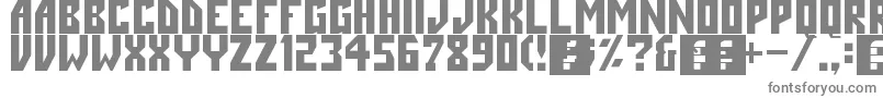 フォントAngle – 白い背景に灰色の文字