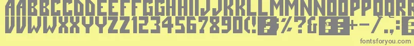 Angle Font – Gray Fonts on Yellow Background