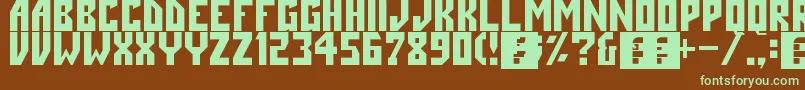 Angle Font – Green Fonts on Brown Background