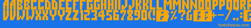 Angle Font – Orange Fonts on Blue Background