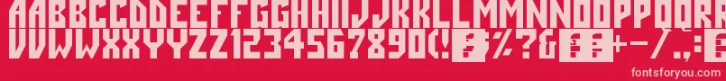 Angle Font – Pink Fonts on Red Background