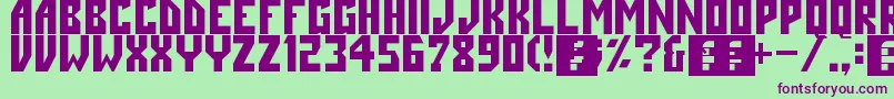Angle Font – Purple Fonts on Green Background