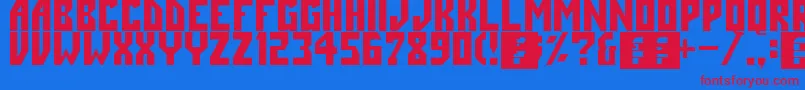 Angle-fontti – punaiset fontit sinisellä taustalla