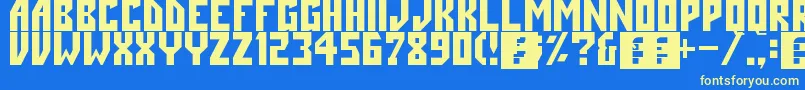 Angle Font – Yellow Fonts on Blue Background