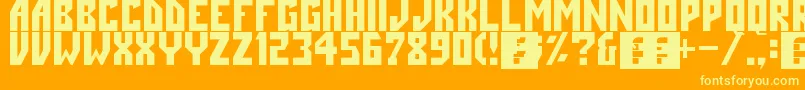 Angle Font – Yellow Fonts on Orange Background