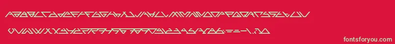フォントANGLED   – 赤い背景に緑の文字