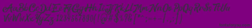 Anglena Font by 7NTypes Font – Black Fonts on Purple Background