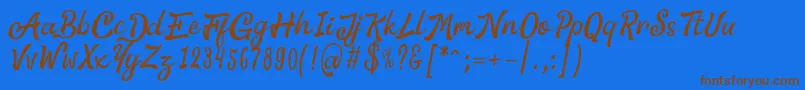 fuente Anglena Font by 7NTypes – Fuentes Marrones Sobre Fondo Azul