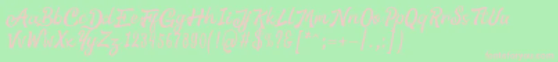 Anglena Font by 7NTypes Font – Pink Fonts on Green Background