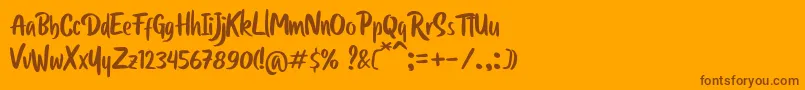 Anglice Font – Brown Fonts on Orange Background