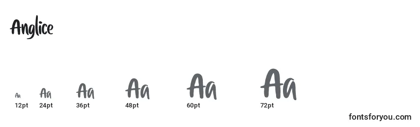 Anglice (119648) Font Sizes