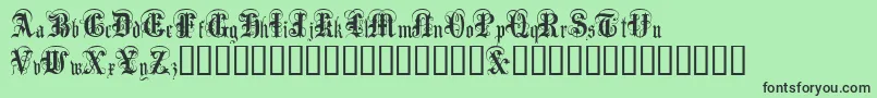 Anglo Text-Schriftart – Schwarze Schriften auf grünem Hintergrund
