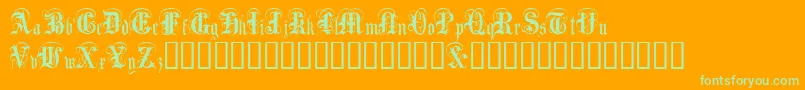 More about Anglo Text Font Anglo Text Font – Green Fonts on Orange Background