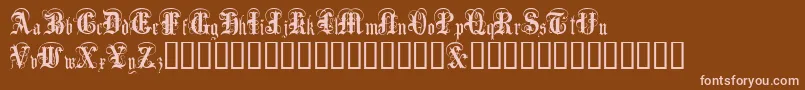 Anglo Text Font – Pink Fonts on Brown Background