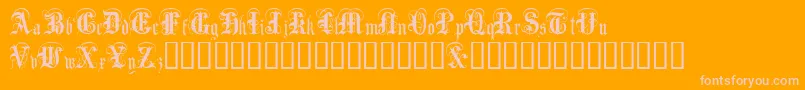 Anglo Text Font – Pink Fonts on Orange Background